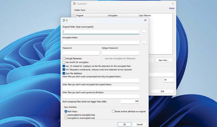 cryptsync screenshot utilizzo 2